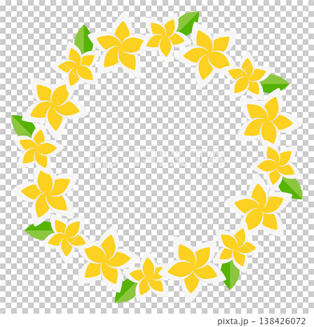 circular frame of plumeria 138426072