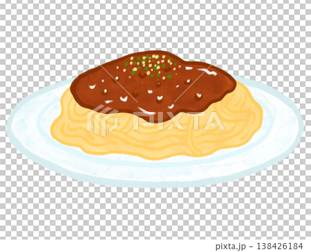 Watercolor-style illustration of meat spaghetti (cafe menu item) Watercolor-style illustration of meat spaghetti (cafe menu item) 138426184