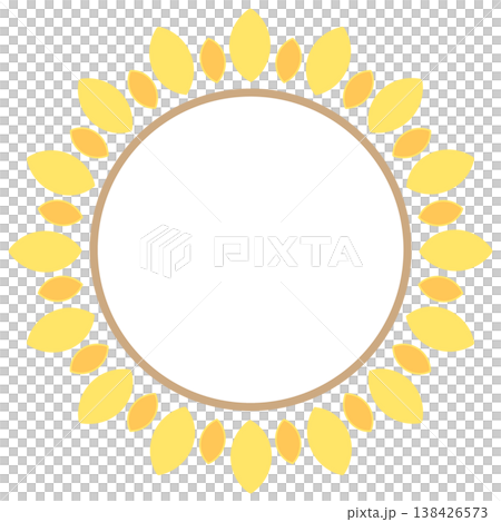 A simple and cute frame (white background) inspired by sunflowers. A simple and cute frame (white background) inspired by sunflowers. 138426573