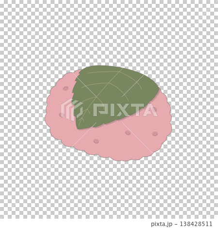 桜餅(道明寺)和菓子 イラスト かわいい シンプル 透過素材 桜餅(道明寺)和菓子 イラスト かわいい シンプル 透過素材 138428511