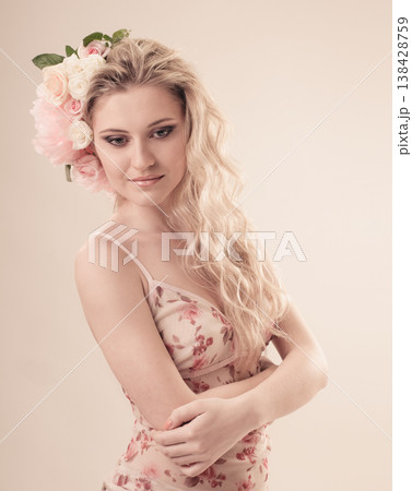 The smiling tender girl portrait The smiling tender girl portrait 138428759