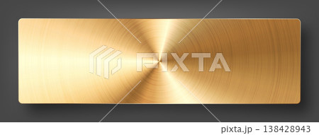 Realistic metal banner. Brushed steel or aluminium plate. Polished metal surface. Old grunge texture with scratches. Vector illustration Realistic metal banner. Brushed steel or aluminium plate. Polished metal surface. Old grunge texture with scratches. Vector illustration 138428943