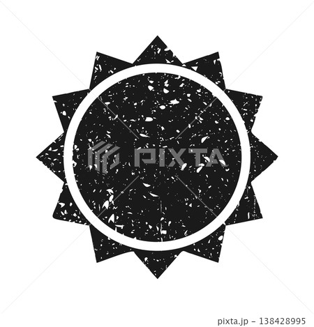 Post stamp, label or badge. Grunge imprint and postmark. Brown vintage circle postcard watermark. Used envelope design element. Vector illustration Post stamp, label or badge. Grunge imprint and postmark. Brown vintage circle postcard watermark. Used envelope design element. Vector illustration 138428995