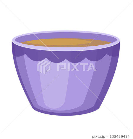 Purple Tea Cup Cartoon Vector Illustration Image Purple Tea Cup Cartoon Vector Illustration Image 138429454