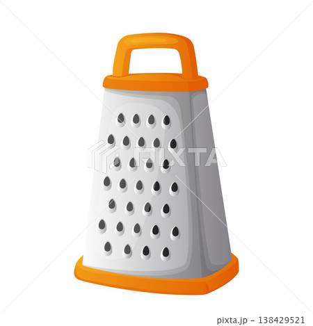Cute Cartoon Kitchen Metal Grater Vector Illustration 138429521