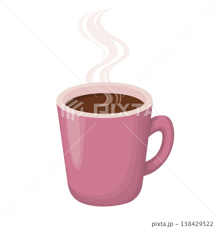 Cute Cartoon Coffee Mug Vector Illustration Cute Cartoon Coffee Mug Vector Illustration 138429522