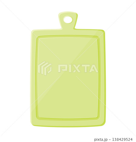 Cute Cartoon Green Cutting Board Vector Illustration 138429524