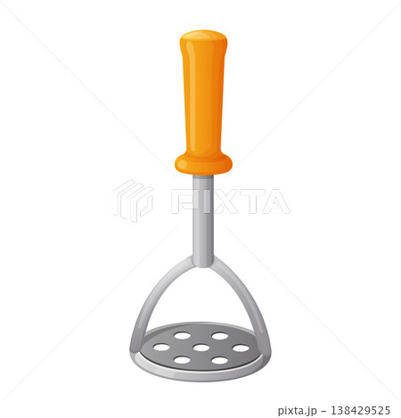 Cute Cartoon Metal Potato Masher Vector Illustration Cute Cartoon Metal Potato Masher Vector Illustration 138429525
