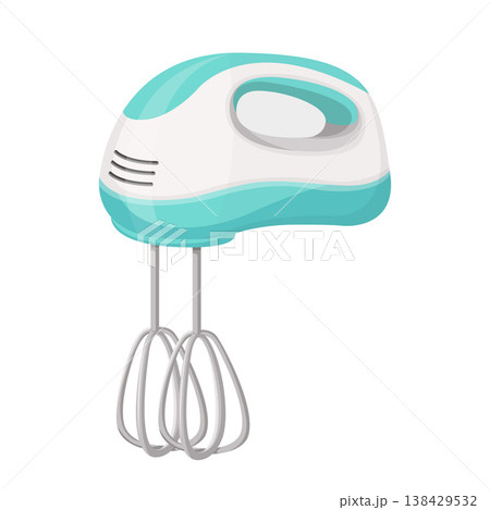 Cute Cartoon Hand Mixer Vector Illustration Cute Cartoon Hand Mixer Vector Illustration 138429532