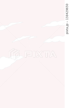 雲　縦長　背景　ピンク色 138429650