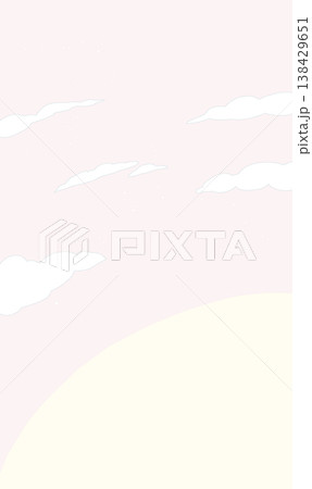雲 丘 縦長 背景 ピンク色 雲 丘 縦長 背景 ピンク色 138429651