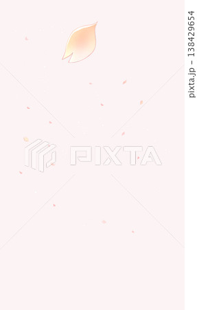 桜吹雪　縦長　背景　ピンク色 138429654
