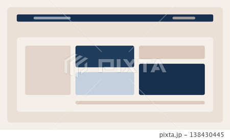 Thin header strip with segmented bottom panels, minimal modular balance, and premium geometric composition for abstract interface backgrounds abstract Thin header strip with segmented bottom panels, minimal modular balance, and premium geometric composition for abstract interface backgrounds abstract 138430445