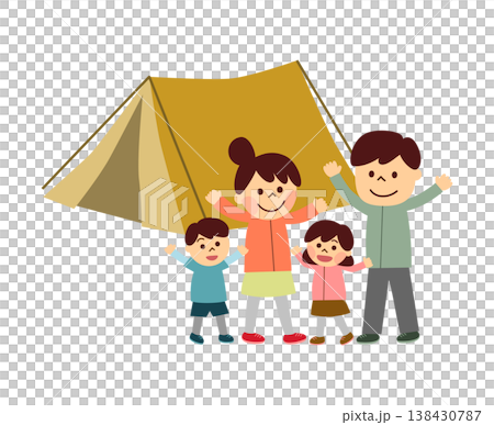 家庭享受露營 138430787