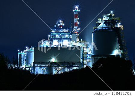 網干の工場夜景 網干の工場夜景 138431702
