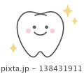 健康な歯のキャラクター 138431911