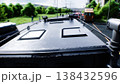An swat police driving fast on a city street. 3d rendering. 138432596