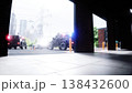 An swat police driving fast on a city street. 3d rendering. 138432600