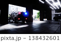 An swat police driving fast on a city street. 3d rendering. 138432601