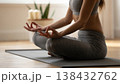 Fitness woman stretching her legs. Fit female runner doing stretches. Yoga 138432762