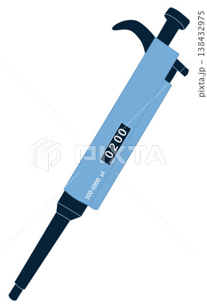 Single Blue Micropipette for Laboratory Use 138432975
