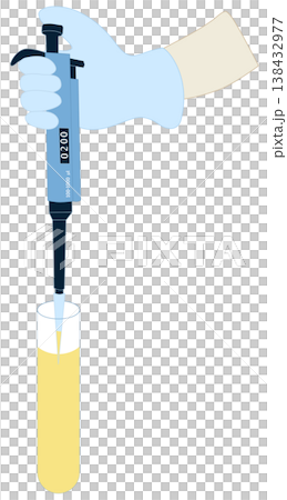 Hand Using Micropipette to Transfer Liquid Sample in Test Tube Hand Using Micropipette to Transfer Liquid Sample in Test Tube 138432977