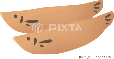 若鮎の和菓子イラスト｜初夏の魚の形のかわいいスイーツ素材 138433520