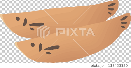若鮎の和菓子イラスト｜初夏の魚の形のかわいいスイーツ素材 138433520