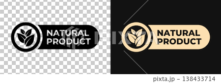 Premium Natural product label vector design for packaging. Natural leaf icon gold illustration, logo, symbol, sign, stamp, tag, emblem, mark or seal for package. Organic product sticker. Premium Natural product label vector design for packaging. Natural leaf icon gold illustration, logo, symbol, sign, stamp, tag, emblem, mark or seal for package. Organic product sticker. 138433714