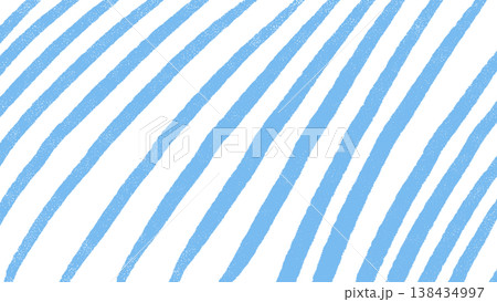 水色の手描きペイントのライン背景　ランダムバイヤス柄 138434997