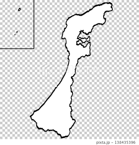 石川縣地圖簡圖(筆觸風格) 石川縣地圖簡圖(筆觸風格) 138435396