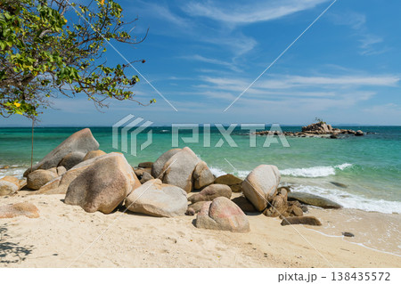seascape with stone arch and mangrove tree, Ko Man Klang, Rayong seascape with stone arch and mangrove tree, Ko Man Klang, Rayong 138435572