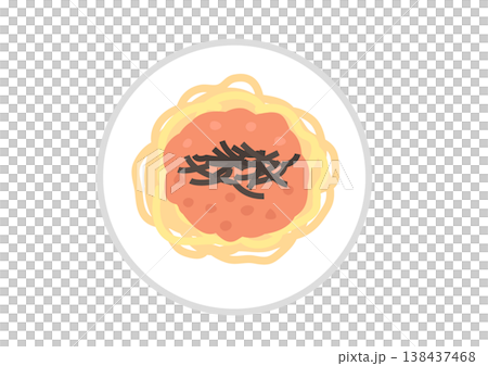 Tarako spaghetti viewed from above 138437468