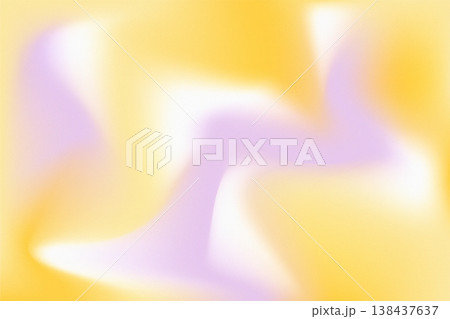 Pastel Yellow and Lavender Fluid Gradient Background with Soft Iridescent Color Blend 138437637
