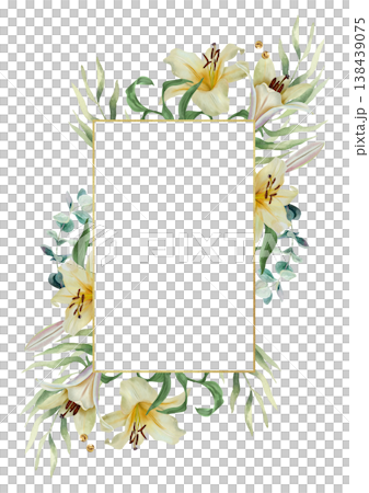 White lilies vertical template. Hand drawn watercolor illustration of delicate pastel flowers, isolated. Suitable for wedding invitations, birthday cards, Easter banners and baptisms. White lilies vertical template. Hand drawn watercolor illustration of delicate pastel flowers, isolated. Suitable for wedding invitations, birthday cards, Easter banners and baptisms. 138439075