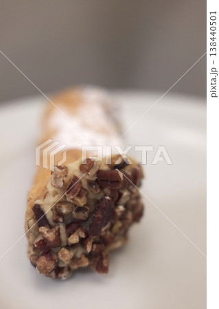 Authentic Italian Cannoli Dessert with Cream Filling 138440501