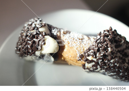 Authentic Italian Cannoli Dessert with Cream Filling Authentic Italian Cannoli Dessert with Cream Filling 138440504