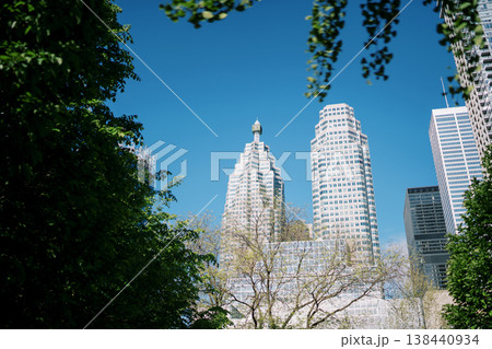 Urban Horizon Featuring Tall Structures And Lush Park Surroundings Urban Horizon Featuring Tall Structures And Lush Park Surroundings 138440934