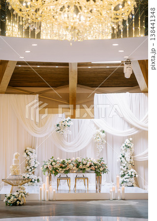 Intimate Dinner Illuminated Softly With Vibrant Atmosphere 138441348