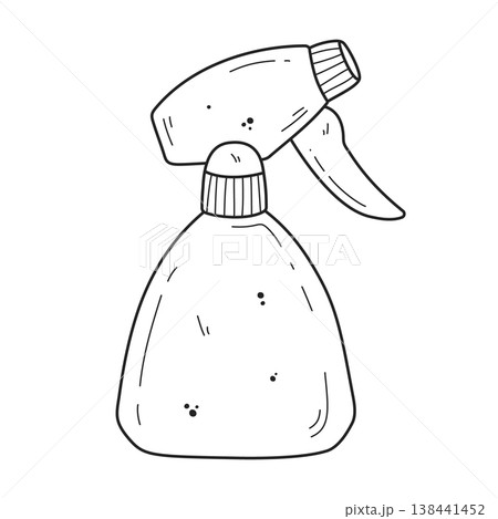 Isolated doodle spray bottle 138441452