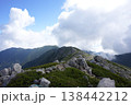 山頂から見る雲湧く甲斐の山並み 138442212