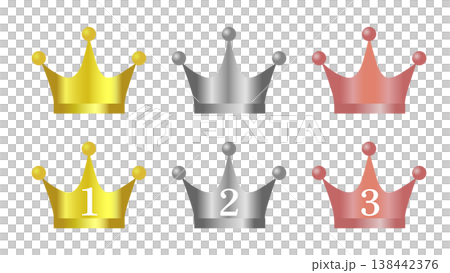 金銀青銅皇冠的插圖 138442376