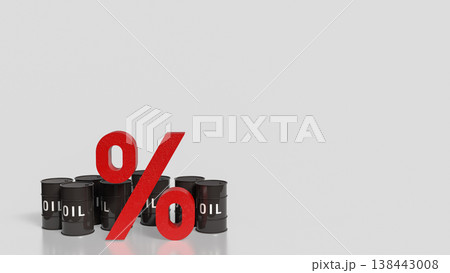 Oil Price Interest Rate Energy Market Financial Concept 3d render. 138443008