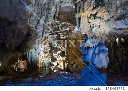 Picture of illuminated Grotte des Demoiselles in France 138443258