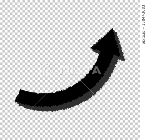 A hand-drawn style illustration of an upward-sloping arrow with thick lines and a dark shadow. A hand-drawn style illustration of an upward-sloping arrow with thick lines and a dark shadow. 138443683