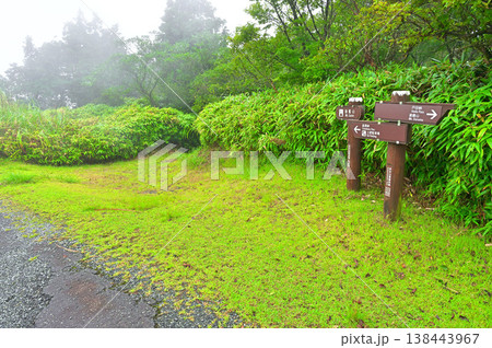 伊豆半島の伊豆山稜線歩道 西伊豆スカイラインが走る伽藍山の山頂 伊豆半島の伊豆山稜線歩道 西伊豆スカイラインが走る伽藍山の山頂 138443967