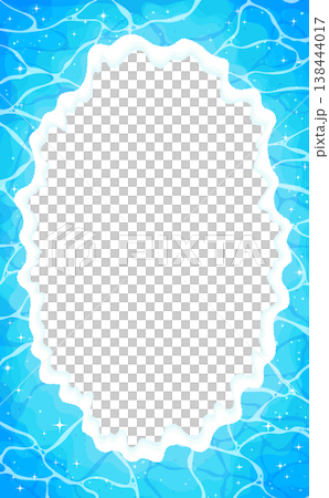 Sparkling wave-edge transparent frame_vertical Sparkling wave-edge transparent frame_vertical 138444017