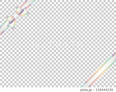 リボン蝶大、三色白、斜F、20虹淡 リボン蝶大、三色白、斜F、20虹淡 138444230