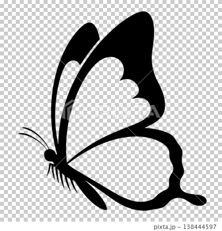 Elegant Butterfly Silhouettes and Line Art Elegant Butterfly Silhouettes and Line Art 138444597