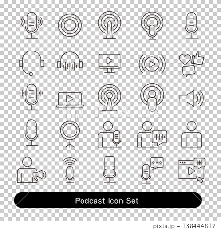 Podcast Icon Set 138444817